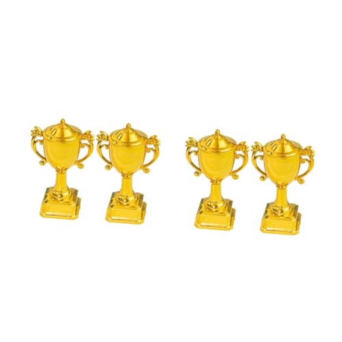 MAGICLULU 2 Sätze Trophäe Kuchen Dekorieren Klein Schmücken Party Name Dekorationen Kind Topper Funkeln Mini-trophäenbecher Geburtstag Mini -trophäe Trophäenpreis Plastik Golden 2 Stücke * 2 von MAGICLULU