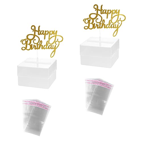 MAGICLULU 2 Set-Box Sparbüchse Geburtstagskuchen Alles zum Geburtstag Kuchendeckel Gold hochzeitsdeko Kuchengeldhalter Tortenaufsätze für Geburtstage Plastik Transparent MAGICLULU 2 Set-Box Sparbüchse Geburtstagskuchen Alles zum Geburtstag Kuchendeckel Gold hochzeitsdeko Kuchengeldhalter Tortenaufsätze für Geburtstage Plastik Transparent von MAGICLULU