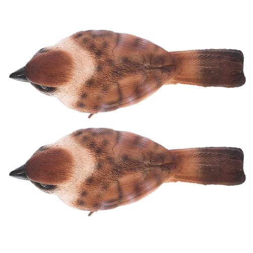 MAGICLULU Vogelfigur 2 Stücke Keramik Künstlicher Vogel Lebensechte Sparrows für Garten und Balkon Dekorative Vogeldekoration für Schreibtisch MAGICLULU Vogelfigur 2 Stücke Keramik Künstlicher Vogel Lebensechte Sparrows für Garten und Balkon Dekorative Vogeldekoration für Schreibtisch von MAGICLULU
