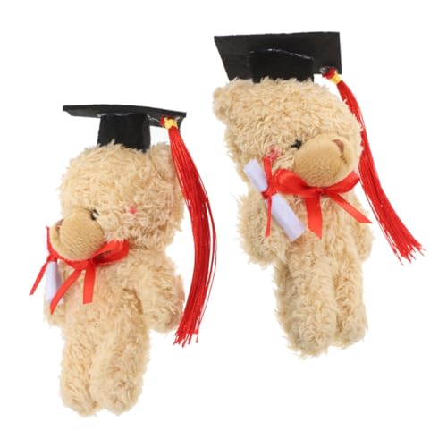 MAGICLULU 2 Stück Dr. Bärenpuppe Abschluss Ausgestopfte Bären Der Abschluss Hat Charme Abschluss Bär Abschlussgeschenk Bär Bärentierpuppen Abschlussbär Vorhanden Light Brown Filzstoff von MAGICLULU