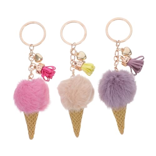 MAGICLULU 2 Stück Eiscreme Dekoration Eiscreme Schlüsselring Süßer Schlüsselanhänger In Eiscreme Form Taschenanhänger Für Handtaschen Dekorativer Schlüsselanhänger Geldbörse von MAGICLULU