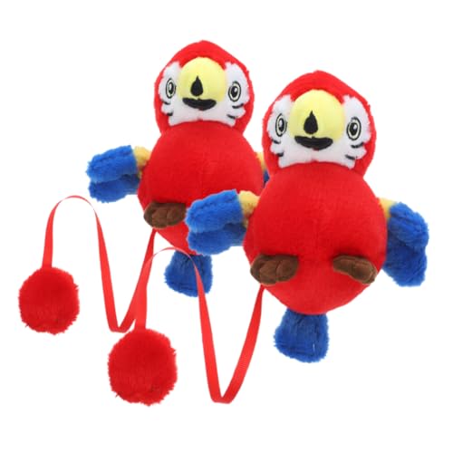 MAGICLULU 2 Stück Plüsch Stehpapagei Piraten Zubehör Für Papageienpuppe Großer Vogel Plüsch Piratenparty Gefälschter Papagei Fliegender Vogel Katzenspielzeug Papagei Stofftier von MAGICLULU