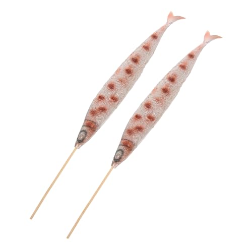 MAGICLULU 2 Stück Realistisches Seafood Modell Simulierte Grill Saury Künstliches Gebratenes Fischspielzeug Dekorationsartikel für Restaurant Supermarkt und Fotografie MAGICLULU 2 Stück Realistisches Seafood Modell Simulierte Grill Saury Künstliches Gebratenes Fischspielzeug Dekorationsartikel für Restaurant Supermarkt und Fotografie von MAGICLULU