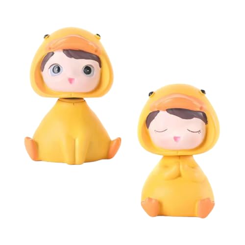 MAGICLULU 2 Stück Resin Cartoon Ente Armaturenbrett Dekoration Lustige Auto Innenraum Ornamente Schwingende Kopfschüttel für Auto Kinderzimmer Büro MAGICLULU 2 Stück Resin Cartoon Ente Armaturenbrett Dekoration Lustige Auto Innenraum Ornamente Schwingende Kopfschüttel für Auto Kinderzimmer Büro von MAGICLULU