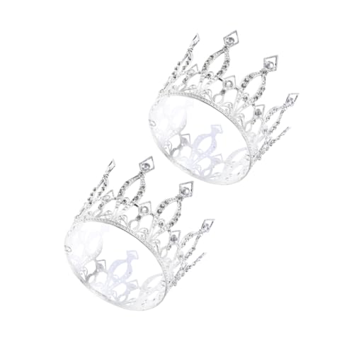 MAGICLULU 2 Stück Teiliges Strass für Braut und Geburtstag Funkelnde Silber Tiara Leichter Brautschmuck und Prinzessinnen Kopfschmuck für Hochzeiten Partys Abschlussball und Festliche von MAGICLULU