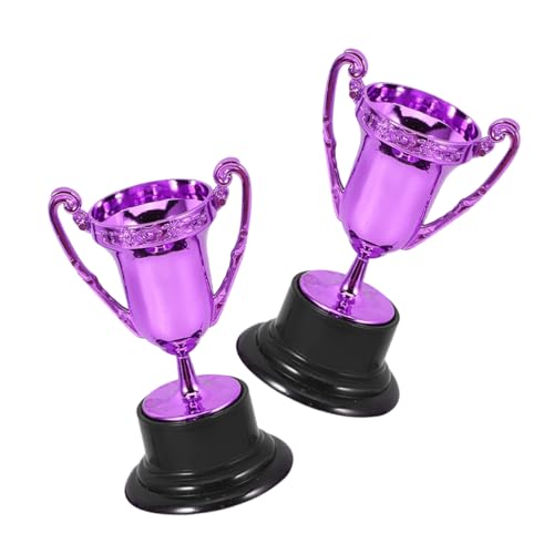 MAGICLULU 2 Stück Trophäe Wettbewerb Kind Feier Schüttgut Kleine Pokale Mini Für Student Sammlerstück Party Groß Plastik Violett von MAGICLULU