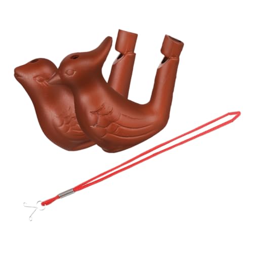 MAGICLULU 2 Stück Wasserpfeifenspielzeug Geburtstagsgeschenk kinderspielzeug Musikinstrument tonscherben Pfeifen-Ornament Vogelpfeife Vogelpfeifen Wasservogelpfeife Keramik Brown MAGICLULU 2 Stück Wasserpfeifenspielzeug Geburtstagsgeschenk kinderspielzeug Musikinstrument tonscherben Pfeifen-Ornament Vogelpfeife Vogelpfeifen Wasservogelpfeife Keramik Brown von MAGICLULU