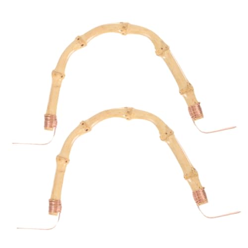 MAGICLULU 2 Stück Zubehör für Teekannengriffe Ersatz Teetöpfe handhaben Kesselzubehör Haushalt Griff Haushalts Wasserkocher Griff Bambus-Teekannengriff Kupfer Beige von MAGICLULU