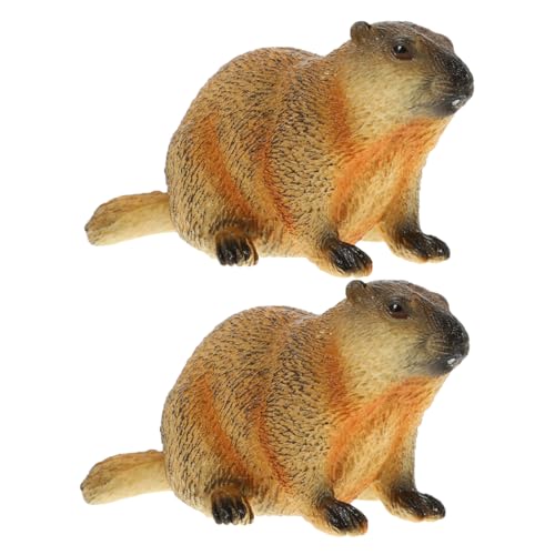 MAGICLULU 2 Stücke Kunststoff Groundhog Figur Dekoration Für Rasen Tier Hause Liefert Mit Realistischen Details Kunststoff Groundhog Modell MAGICLULU 2 Stücke Kunststoff Groundhog Figur Dekoration Für Rasen Tier Hause Liefert Mit Realistischen Details Kunststoff Groundhog Modell von MAGICLULU