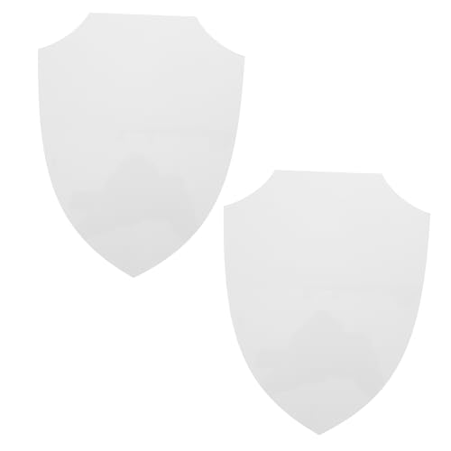 MAGICLULU 2 Stücke Wärme Wohnkultur Kleine Shields Blank Plaque Holz Weiß von MAGICLULU