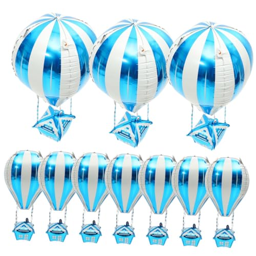 MAGICLULU 20 Stück Heißluftballon luftballons event hochzeitsdirndl kindergeburtstags dekoration festoon enthalten Bausatz Aluminium -Filmballons Party-Dekorationsballons Aluminiumfolie Blue von MAGICLULU
