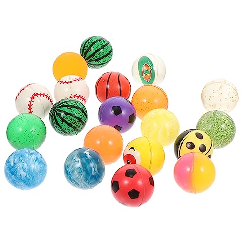 MAGICLULU 20 Stück Hüpfbälle Bunt Zum Springen Für Bounce Sport Geburtstagspartys Sport Mottopartys Mini Faltbälle Für Verkaufsautomaten Goodie Bag Füller Gummi von MAGICLULU