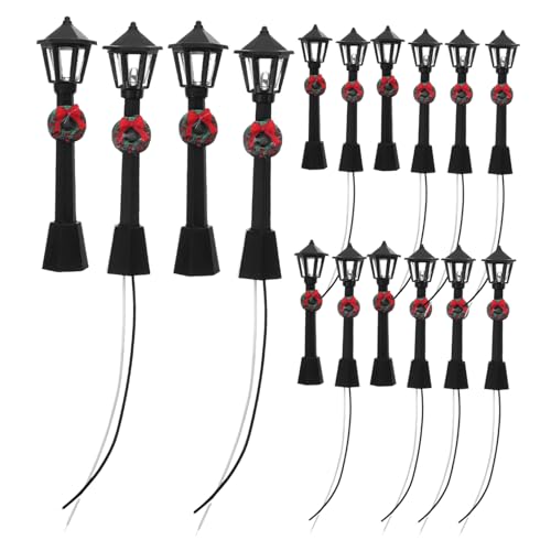 MAGICLULU 20 Stück Teiliges Miniatur Straßenlampen LED Simulation Beleuchtung für Puppenhäuser Landschaftsdeko DIY Handwerk Micro Landschaftsornamente für Nacht Szenen von MAGICLULU