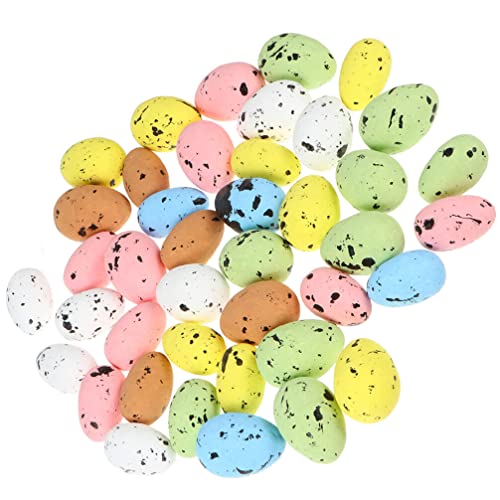 MAGICLULU 200 Stück Ostereier Gesprenkelte Eier Dekorationen Mini-Ostern Mehrfarbig Schaumstoff-Ei Bunte von MAGICLULU