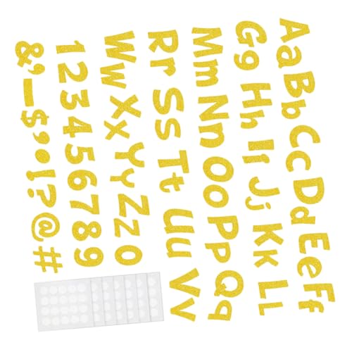 MAGICLULU 216 Stück Glitzerbriefkartenpapier Und bunt lehrreich Lehrer Große Buchstaben für Pinnwand Buchstaben für die Wand im Klassenzimmer Alphabetpapier Wohnkultur Briefpapier Gelb von MAGICLULU