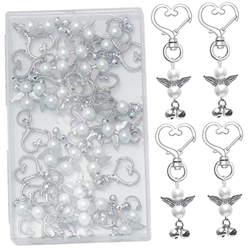 MAGICLULU 22 Stück Liebe Glocken Schnalle Hochzeit Charme Freund Valentinstag Braut- Schlüsselzubehör Dusche Schlüsselanhänger Zarter Schlüsselanhänger Schlüsselschmuck Zinklegierung Weiß von MAGICLULU