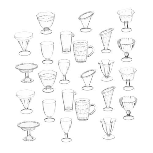 MAGICLULU 24Stücke Eisbecher Mini Dessert Cups für Puppenhaus Zubehör und Miniaturlandschaften Transparentes Design für Heimdekoration und Kreative Spielmöglichkeiten MAGICLULU 24Stücke Eisbecher Mini Dessert Cups für Puppenhaus Zubehör und Miniaturlandschaften Transparentes Design für Heimdekoration und Kreative Spielmöglichkeiten von MAGICLULU