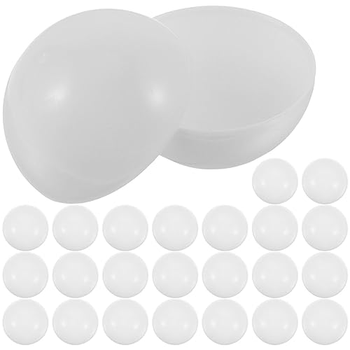 MAGICLULU 25 Stück Tombola-Bälle Lotterie-Hohlkugeln Kleine Befüllbare Kugeln Ornament ohne Zahl für Partygeschenke 4 cm Weiß von MAGICLULU