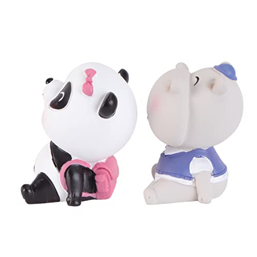 MAGICLULU 2St Ornamente Animal Figures Cute Decoration miniaturfiguren wohnungsdeko miniaturen Figuren Mulltupfer Kleidungspuppe Hantel Auto armaturenbrett Handwerk kreatives Harz von MAGICLULU