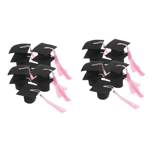 MAGICLULU 2St abschlussfeier graduation cap dekorieren Tischdekoration party supplies grad kuchen Abschlusskappe Dekorationen Cupcake-Topper Grad Cap Cupcake Topper Polyester von MAGICLULU