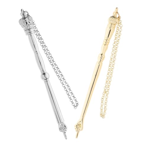 MAGICLULU 2 Stück Jüdische Zeigerkette aus Metall Handzeiger für Bibellesen Praktischer Seitenmarker für Mitzvah Lesezeichen für Jüdische Schriftrollen Fingerzeiger mit Kette von MAGICLULU