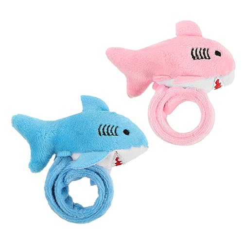 MAGICLULU 2Stücke Plüsch Slap Armbänder Hai Design Kuschelige Tier Armbänder Für Partys Und Geburtstagsfeiern von MAGICLULU