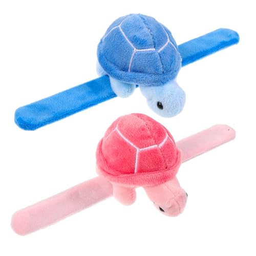 MAGICLULU 2Stücke Plüsch Slap Armbänder Schildkröte Bequemes Stofftier Armband Für Erwachsene Dekoration Für Partys Und Geburtstagsfeiern von MAGICLULU
