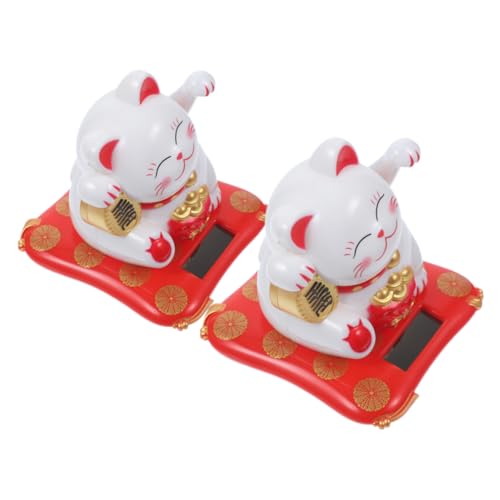 MAGICLULU 2Stücke Solar Winkekatze Für Auto Und Heimdekoration Feng Shui Mit Schwingendem Arm Bringt Und Wohlstand MAGICLULU 2Stücke Solar Winkekatze Für Auto Und Heimdekoration Feng Shui Mit Schwingendem Arm Bringt Und Wohlstand von MAGICLULU