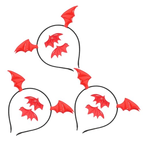 MAGICLULU 3 Satz Teiliges Halloween Haarreif mit Fledermaus Leichter Bequemer Haarschmuck für Erwachsene für Kostüm und Cosplay Partys Spukiger Stirnband Haarreifen von MAGICLULU