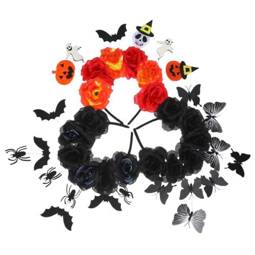 MAGICLULU 3 Stück Teiliges Halloween Haarreifen aus Leichtem Komfortable Fledermaus spinnen Designs Gruselige Kopfbedeckung für Damen Karneval Kostüm Party MAGICLULU 3 Stück Teiliges Halloween Haarreifen aus Leichtem Komfortable Fledermaus spinnen Designs Gruselige Kopfbedeckung für Damen Karneval Kostüm Party von MAGICLULU