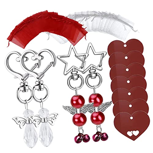 MAGICLULU 30sätze Schutzengel Schlüsselanhänger Mit Anhängern Und Taschen Dekorative Schlüsselanhänger Für Hochzeit Geburtstagsgeschenke Und Babypartys von MAGICLULU