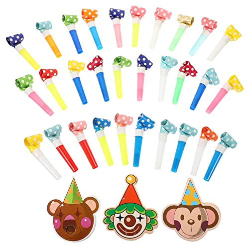 MAGICLULU 30Stücke Kindergeburtstagsfeiern Lustige Party Bläser Mit Cartoon Motiven Spielzeuge Für Silvester Und Partys Zufällige Designs von MAGICLULU