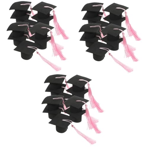 MAGICLULU 3St Gefälligkeiten für Abschlussfeiern Kappe Abschlussstäbe Hochzeitstorte Topper Kuchendekor graduation cap party sachen Abschlussdeckel für Cupcakes Grad-Cap-Kuchen- Papier von MAGICLULU