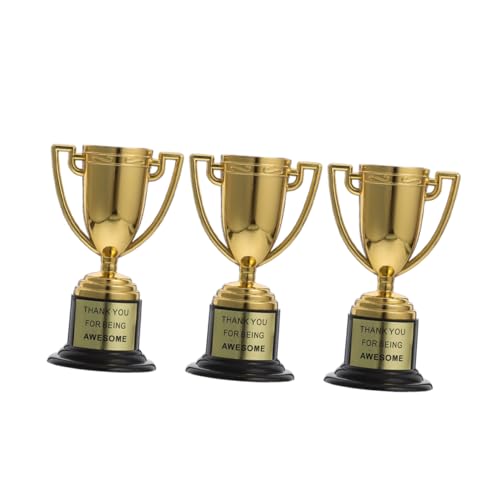 MAGICLULU Kindergarten-auszeichnung Mit 3 Mini-trophäen Aus Goldenem Kunststoff Für Kinder Sport Klassenzimmer Partygeschenke Gewinnerpreis Spielzeug- von MAGICLULU