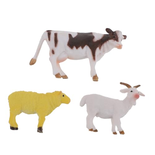MAGICLULU 3pcs Imitiert Tier Kuh Figurine Tier Modell Für PVC Kunsthandwerk Helle Farbe MAGICLULU 3pcs Imitiert Tier Kuh Figurine Tier Modell Für PVC Kunsthandwerk Helle Farbe von MAGICLULU