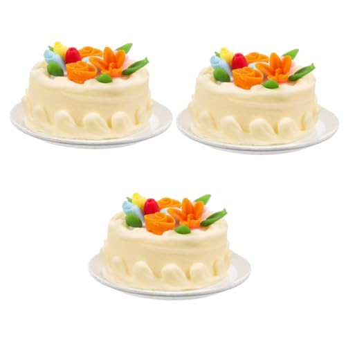MAGICLULU 3St Mini-Cupcakes fotozubehör Fotografie zubehör -Kuchenspielzeug so , würden Essen Spielzeug Spielen Mini-Essen Hochzeitsdekorationen für Tische Dessert-Spielzeug Esstisch von MAGICLULU
