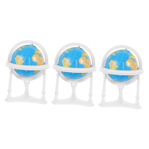 MAGICLULU 3St -Modell -Weltkugel Schreibtisch- -Spielzeug Spielzeug deko Miniaturhaus Miniaturhalter - Globusdekor für Kinder Baby Ornamente Abs von MAGICLULU