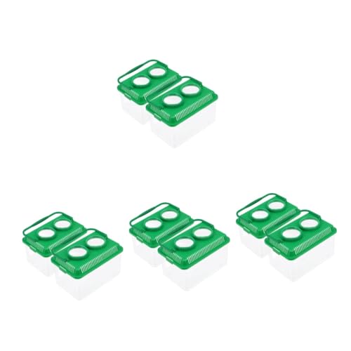 MAGICLULU 4 Sätze Beobachtungsbox Für Insekten Überwachung Halten Kollektor Für Insektenbehälter Goldfischgreifer Käfig Zur Beobachtung Von Insekten Green Acryl 2 Stück * 4 von MAGICLULU