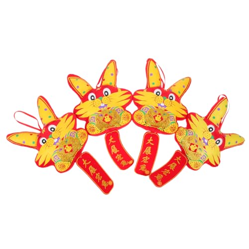 MAGICLULU 4 Stück 2023 Hasenmaskottchen Plüschhasen Puppe Die Entzückende Hasenverzierung 2023 Kaninchen-Maskottchen Gefüllte Kaninchenverzierung Heimdekoration Polyester MAGICLULU 4 Stück 2023 Hasenmaskottchen Plüschhasen Puppe Die Entzückende Hasenverzierung 2023 Kaninchen-Maskottchen Gefüllte Kaninchenverzierung Heimdekoration Polyester von MAGICLULU