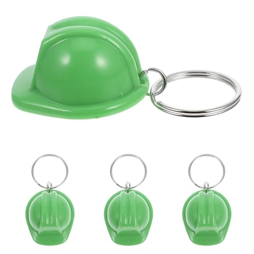 MAGICLULU 4 Stück Bau Hut Quastenmaske Ohrenmütze Abschlussball Requisiten Sicherheitsseilklemmen Party Liefert Schlüsselanhänger Charme-schlüsselanhänger Plüschmütze Green Zinklegierung von MAGICLULU