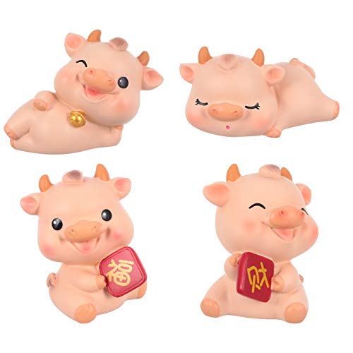 MAGICLULU 4 Stück Desktop- Bull Craft Landschaft Bull Decor Cartoon Bull Ornament Für Büro Zuhause Auto Aus Harz MAGICLULU 4 Stück Desktop- Bull Craft Landschaft Bull Decor Cartoon Bull Ornament Für Büro Zuhause Auto Aus Harz von MAGICLULU