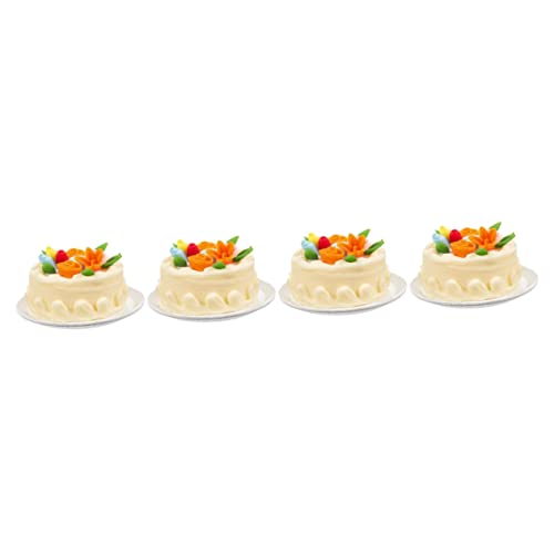 MAGICLULU 4 Mini-Cupcakes Tu so, würdest Kuchen Spielen -Puppenhaus-Kuchen fotozubehör Fotografie zubehör Vintage-Spielzeug Mikrospielzeug künstlicher Kuchen Hochzeit von MAGICLULU