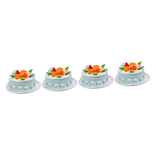 MAGICLULU 4 Stück Mini-Cupcakes Künstliches Cupcake-Modell Lebensechtes Lebensmittelspielzeug Miniatur-kuchenspielzeug Kuchen Aus Dem Puppenhaus Mini-Kuchen Harz Meersalz Pappbecher von MAGICLULU