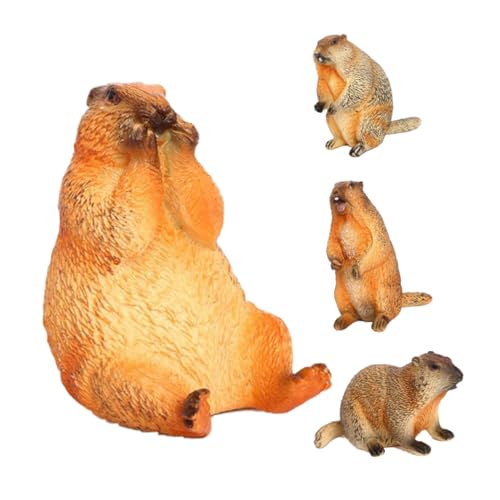 MAGICLULU 4 Stück Realistische Tierfigur Simuliertes Wildtier Modell für Dekoration Lernspielzeug und Kognitive Entwicklung für Kinderzimmer und Wohnraumgestaltung von MAGICLULU