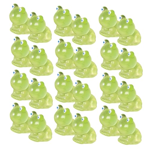 MAGICLULU 40 Stück Teiliges Froschfiguren Leuchtende Harzornamente für Aquarien und Terrarien Kreative Tischdekoration Niedliche Frosch für Zuhause und Büro von MAGICLULU