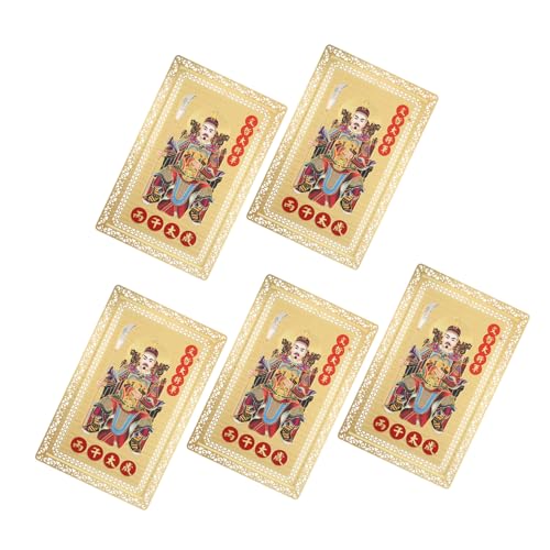 MAGICLULU 5 Stück Chinesische Taisui Schutz-amulett Karten aus Kupfer Tragbar für Geldbörse oder Anhänger Feng Shui Dekor mit Pferdejahr-Motiv Fördert Glück und Abwehr Negativer Energien MAGICLULU 5 Stück Chinesische Taisui Schutz-amulett Karten aus Kupfer Tragbar für Geldbörse oder Anhänger Feng Shui Dekor mit Pferdejahr-Motiv Fördert Glück und Abwehr Negativer Energien von MAGICLULU