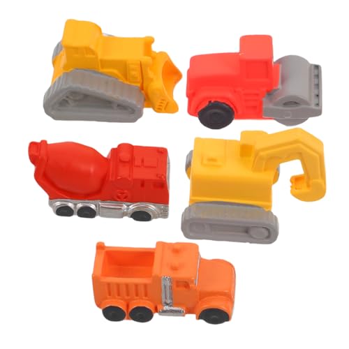 MAGICLULU 5 Stück Teiliges Miniatur Baufahrzeug Set aus Robustem Material Kleine Landschaftsbau Modelle für Kreative Sandtisch Dekoration und Stadt Baustellen szenen für DIY Straßenprojekte von MAGICLULU