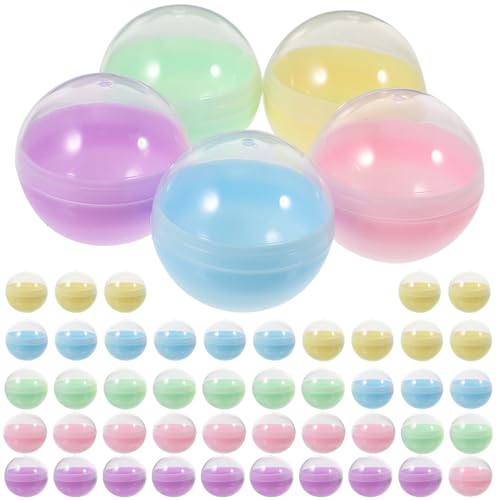MAGICLULU 50 Stück Automatenkapseln Kaugummiautomatenkapseln Lose Farbige Kunststoff-Ostereier Befüllbare Runde Kugeln Durchscheinende Runde Kapseln Leer Für Süßigkeiten Partygeschenke MAGICLULU 50 Stück Automatenkapseln Kaugummiautomatenkapseln Lose Farbige Kunststoff-Ostereier Befüllbare Runde Kugeln Durchscheinende Runde Kapseln Leer Für Süßigkeiten Partygeschenke von MAGICLULU