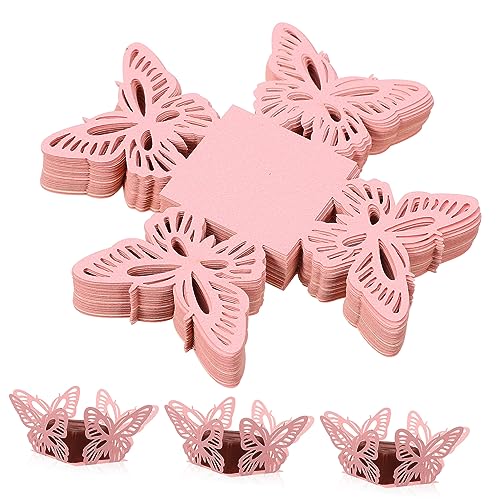 MAGICLULU 50 Stück Boxen Klein Favorisieren Trüffeleinlagen Schokoladenverpackung Selber Machen Plätzchen Schmetterling Ort Hochzeits Süßigkeiten Für Trüffel-wrapper Staubig Pop Braut Papier von MAGICLULU