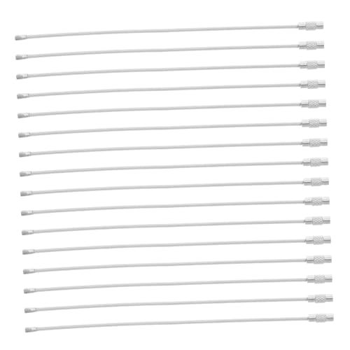MAGICLULU 50 Stück Schlüsselringe Drahtseil mit Pvc beschichtung Stahlseil Schlüsselanhänger Hohe Tragkraft Vielseitig Einsetzbar für Gepäckanhänger Schlüsselhalter und Dekoration Sicher von MAGICLULU